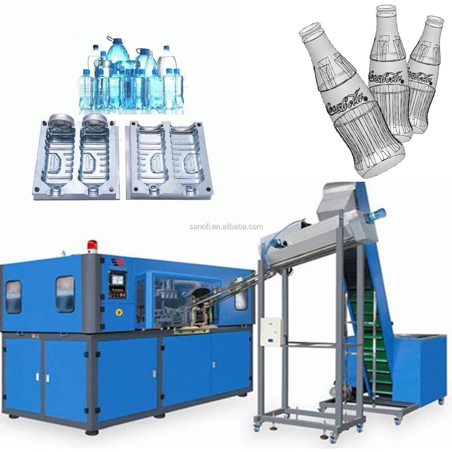 Full Automatic Bottle Stretch Linear Blow Molding Machine