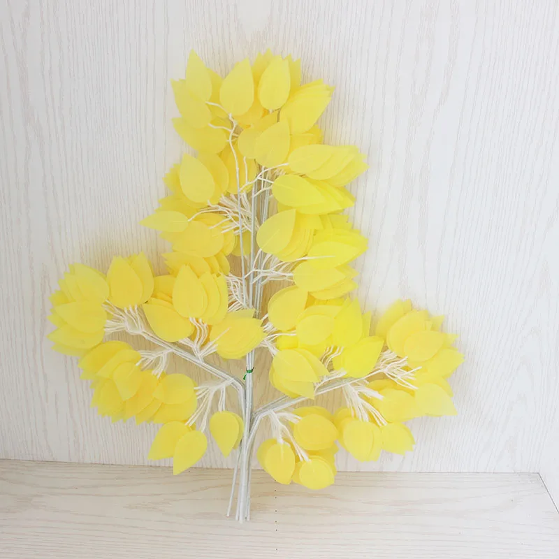 ficus Artificial branches colorful leaf red yellow white leaves  Christmas tree party Halloween decorative ornament garten 2021