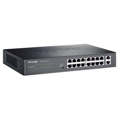 tp-link poe switch reverso gigabit vlan Full Ethernet TL-SG1218P 18 RJ45 ports PoE 180W/30W video  Gigabit port