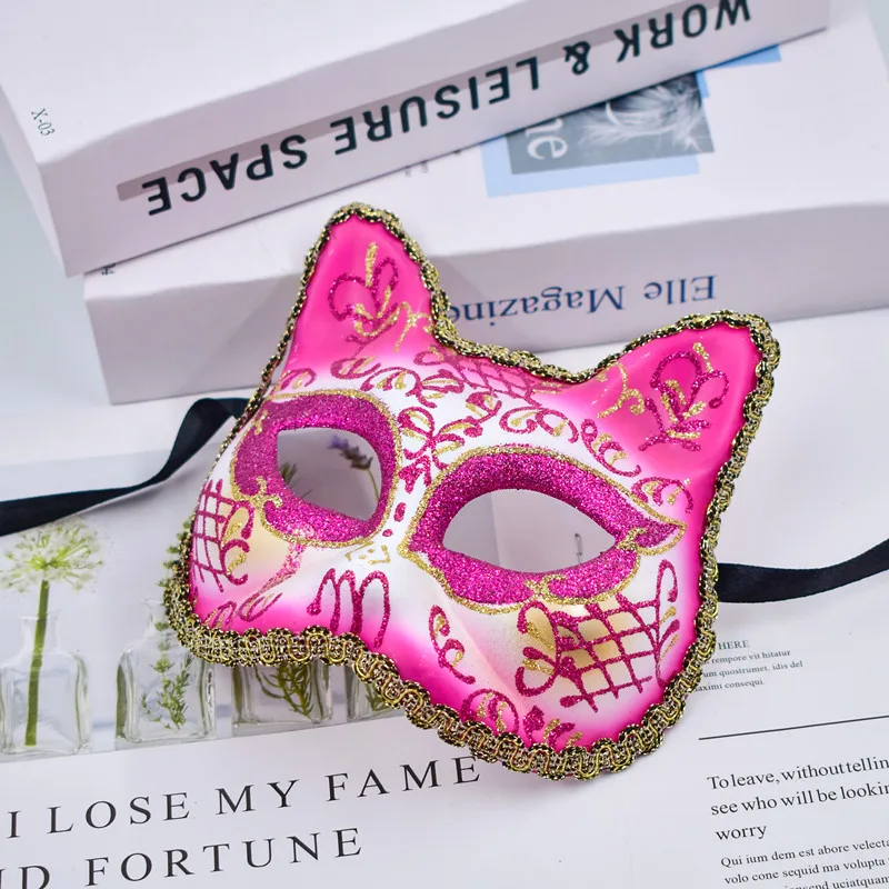 Halloween Venetian Half Face Party Mask Christmas Masquerade Carnival Festival Cat Face Mask Factory Wholesale
