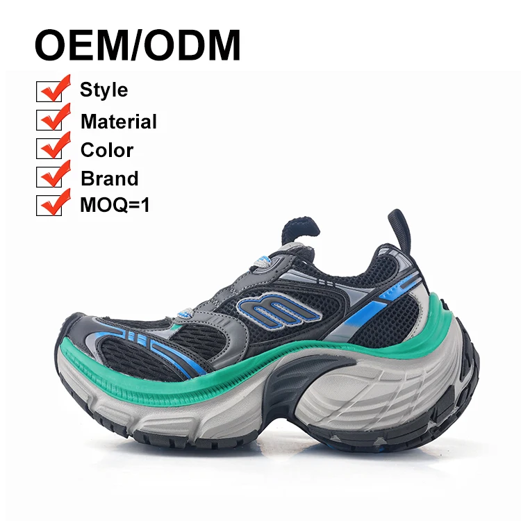 Trendy Winter And Spring Design Dropshipping Custom Logo Colorful Lace-Up Tire Sole Sneakers