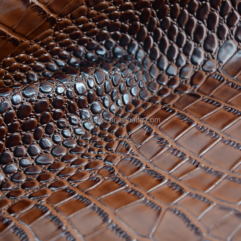 
Deft design crocodile grain pvc synthetic leather material 