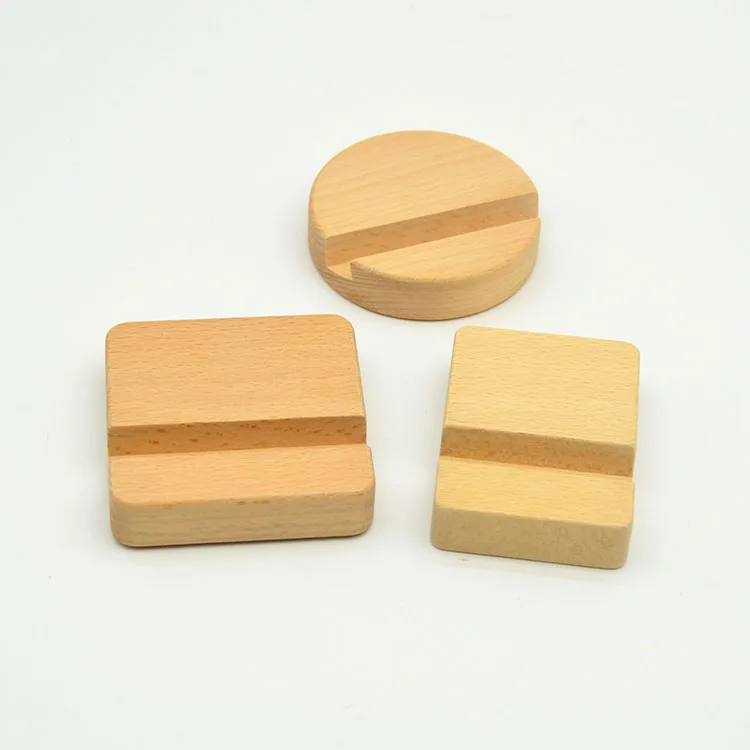 Solid wood phone holder Wooden smart phone stand Wooden cell phone display stand