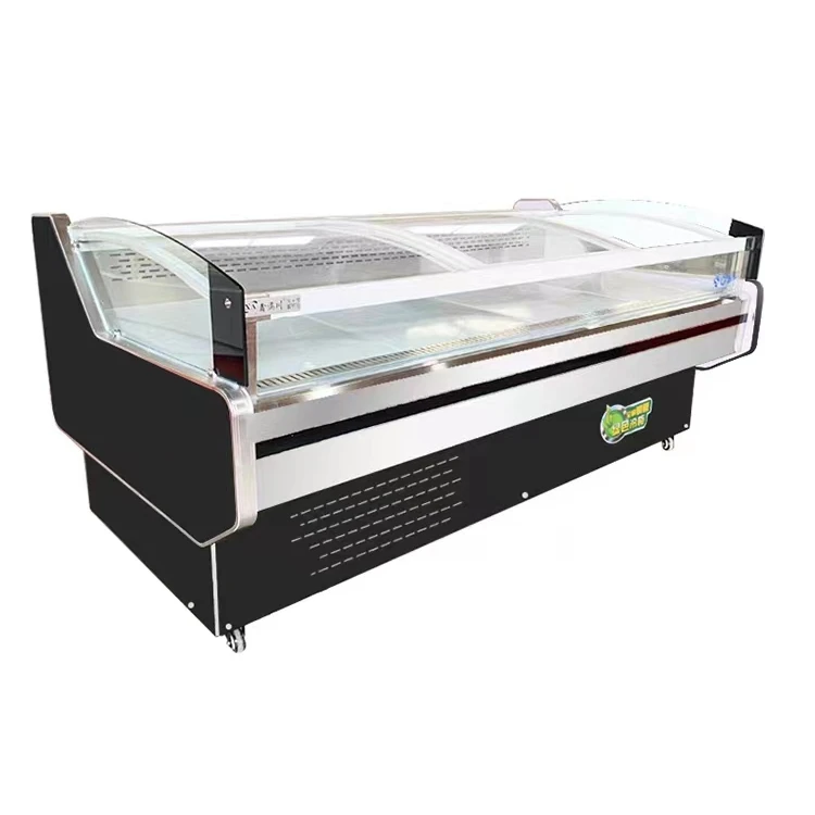 Commercial fresh meat display refrigerator cold and meat chest freezer for supermarket