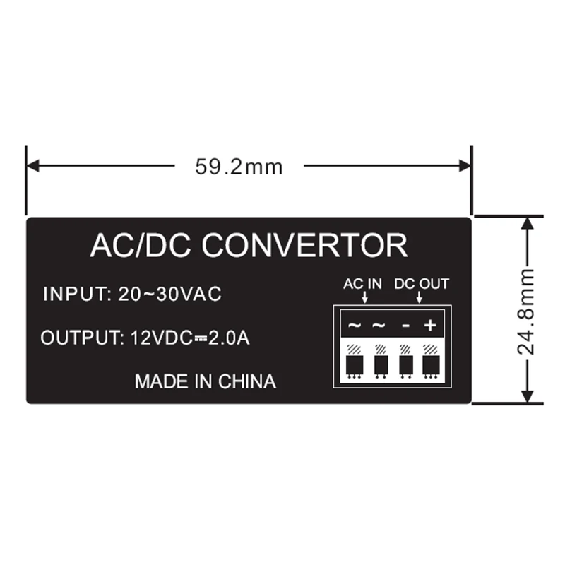 Centro AC/DC convert 24V to 12V dc 2A Power Convertor