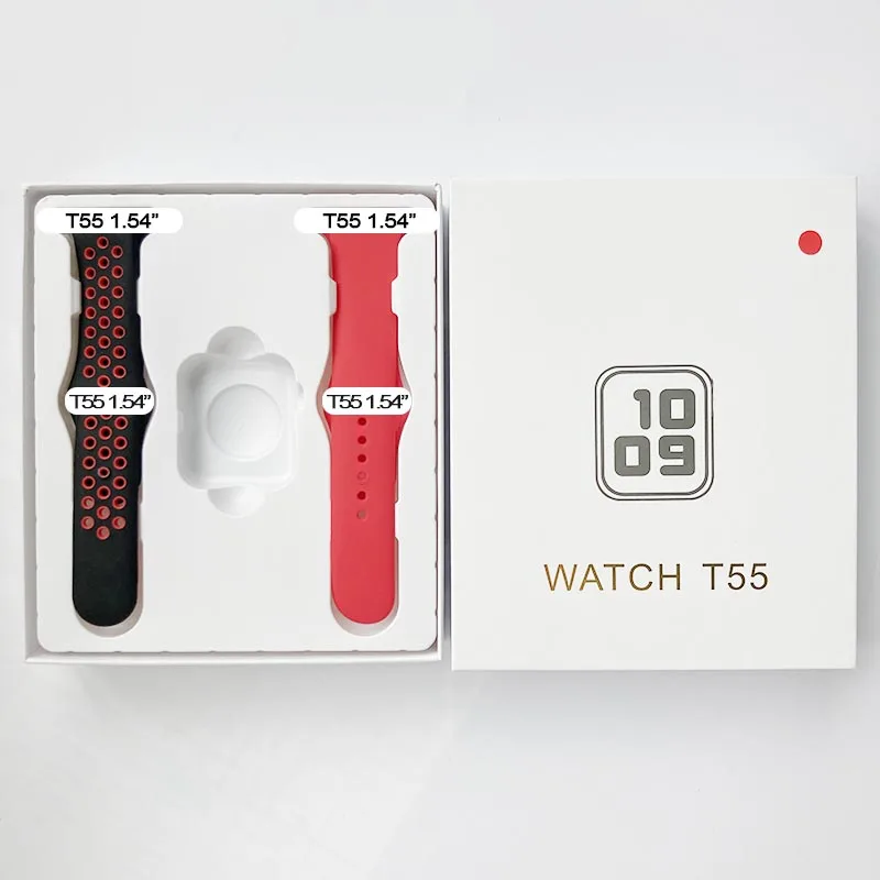 T55 Smart Watch Series 5  Bt Blood Oxygen Health Heart Rate Monitor Sport Smart Watch T55 Pro Plus Smartwatch T55 Smart Watch