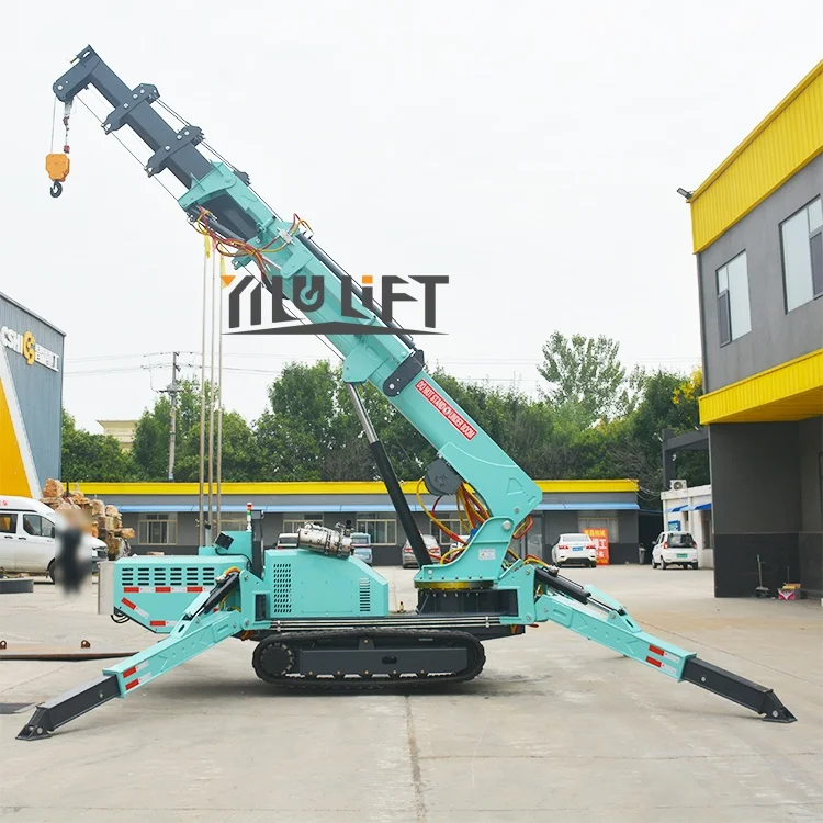 Flexible  Wireless Remote Control  1T 3T 5T Electric Diesel Hydraulic Spider Crane