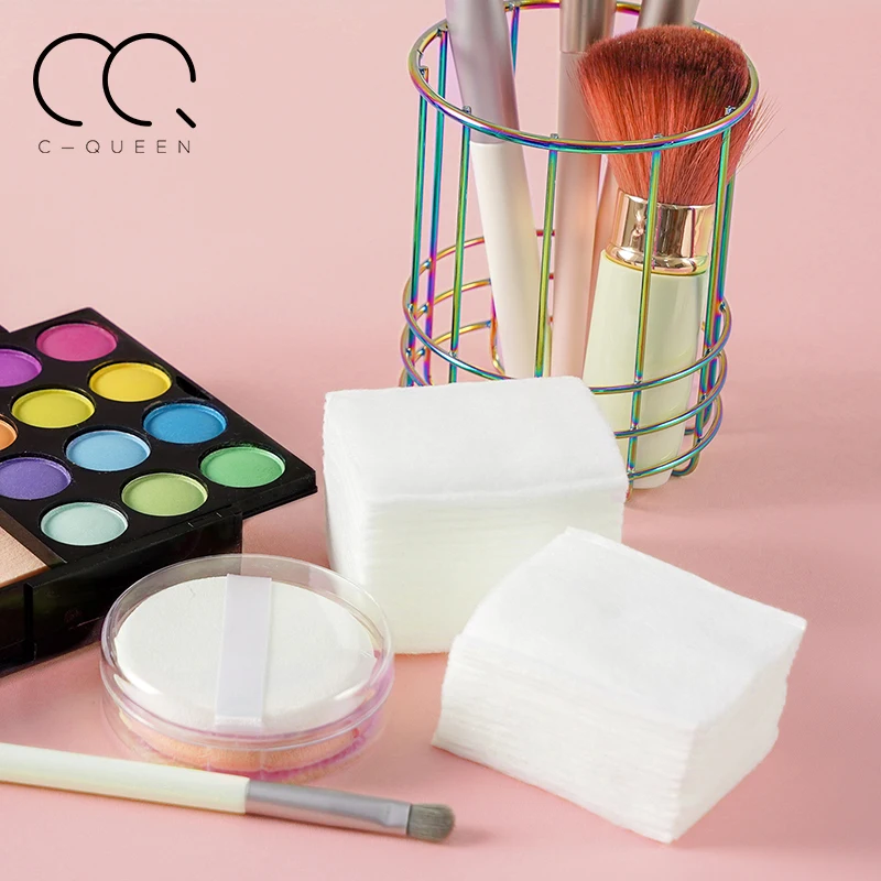 cotton pad private label handle pure Rounds pads Make-up printed customize Skin Organic cottonpads packing baby polish removal