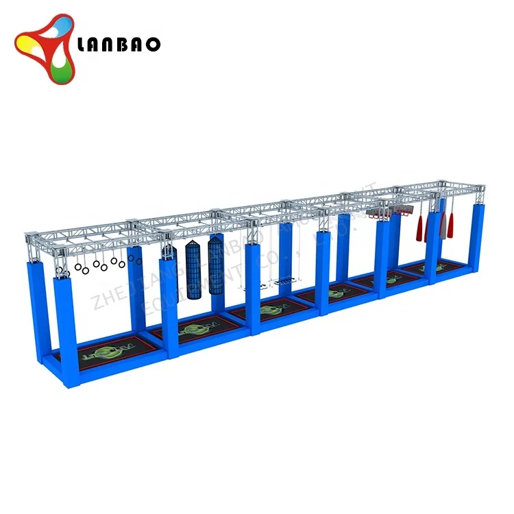 Most Popular High Quality Customized Large Professional indoor trampoline kids park Ninja Warrior playground equipment for sale
