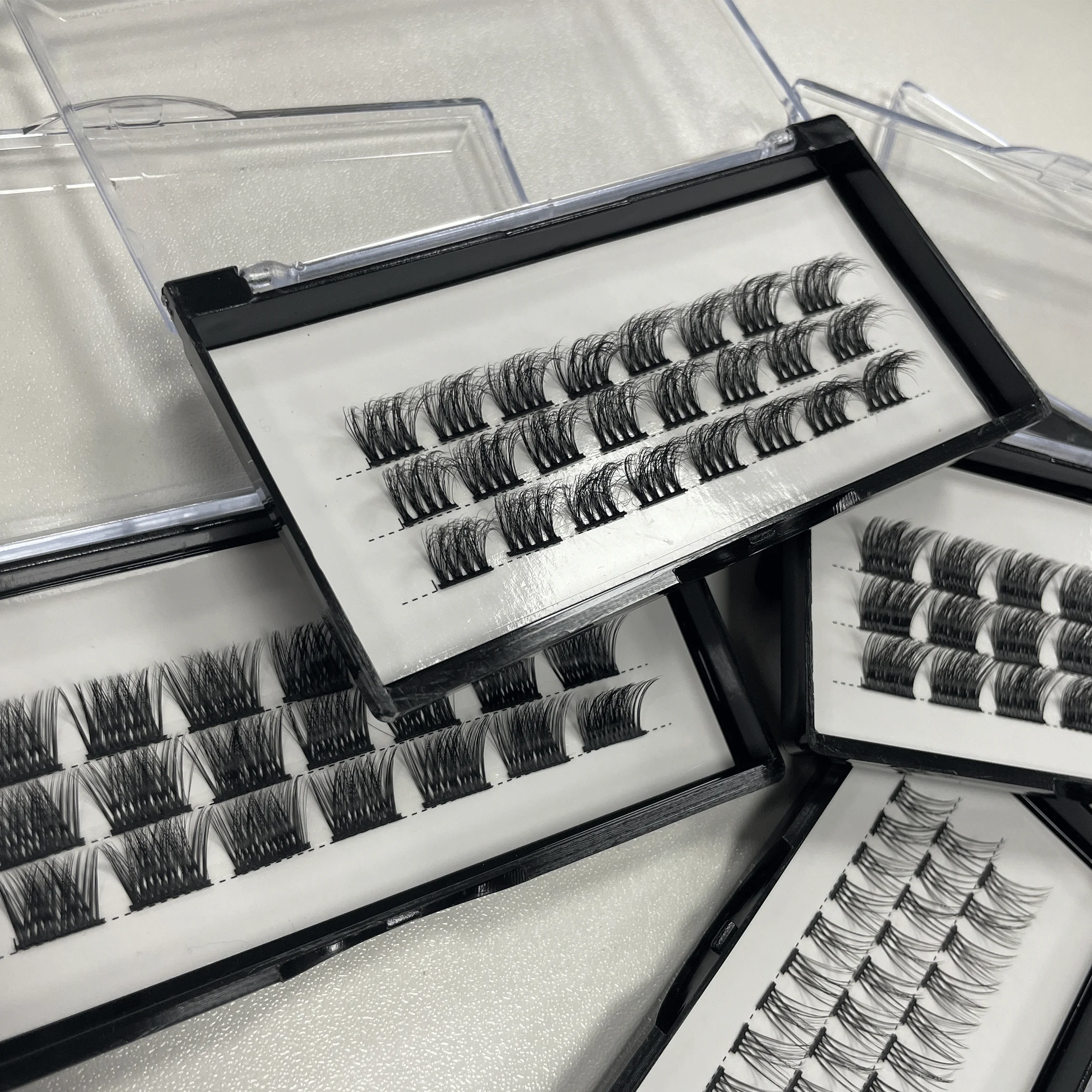 segmented mink diy cluster lash extension private label individual russian  lashes premium korean pbt silk