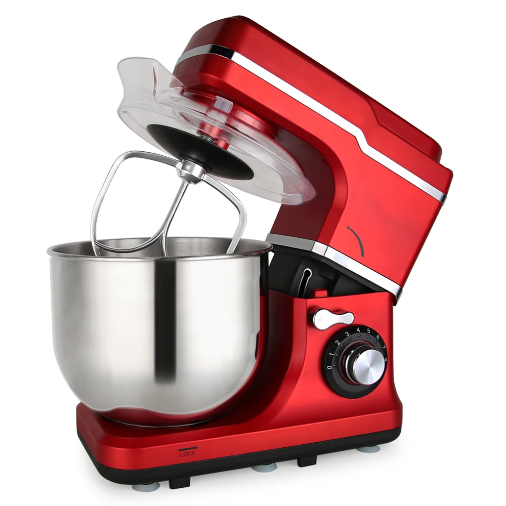 1200W 6L China Professional Home Kitchen Planetary Electric Cake Bread Dough Stand Mixer With Rotating Bowl