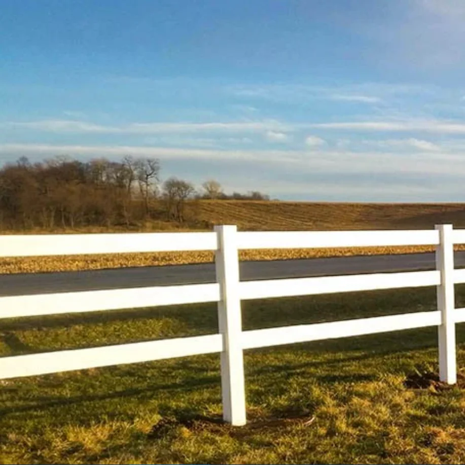 Ranch Rail Vinyl  Farm Fence with  panel and Post