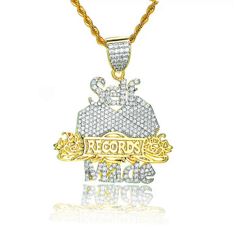 Customize Jewelry Hip Hop Iced Out Zircon Cz In 925 Sterling Silver Iced Out Alien Pendant For Men
