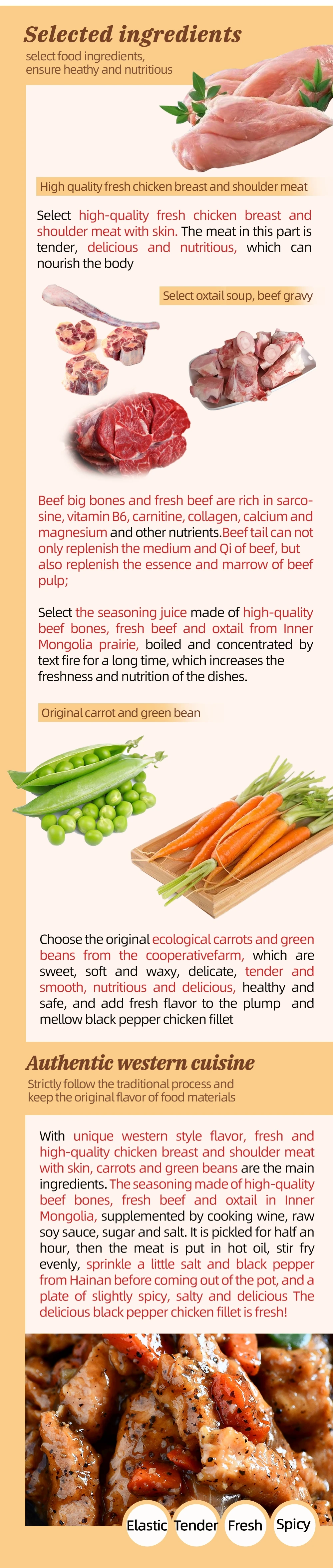 Wholesale Instant Food and beverage business chicken cooked Steamed vegetables Suitable for Chinese restaurant Asian Food