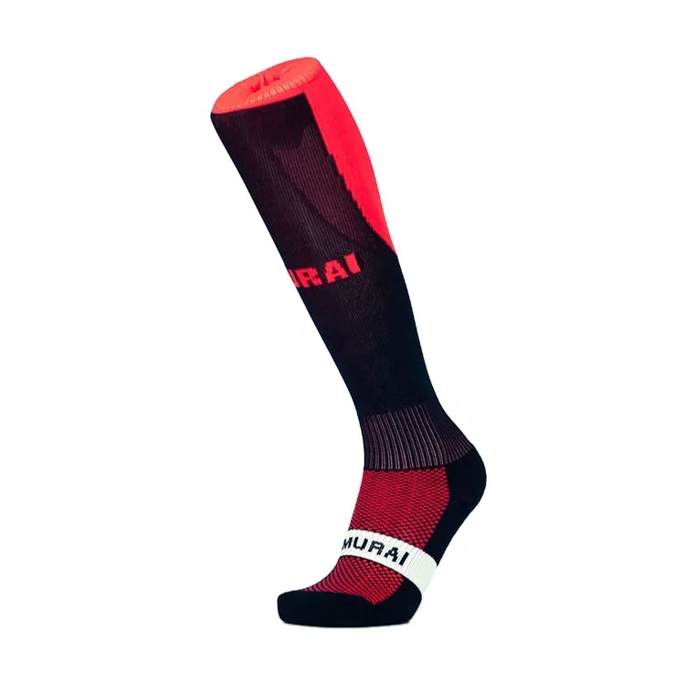 Customized wholesale youth soccer socks 100% polyester socks football player socks