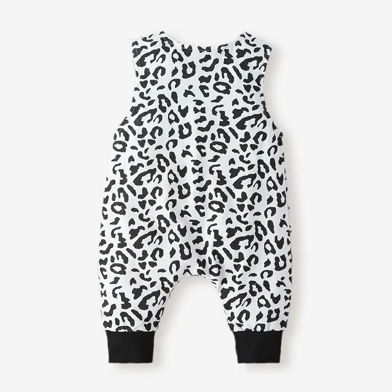 2021 New Style Fashion Children Clothes Baby Girl Cat Print Romper Kids Wear Casual Jumpsuit