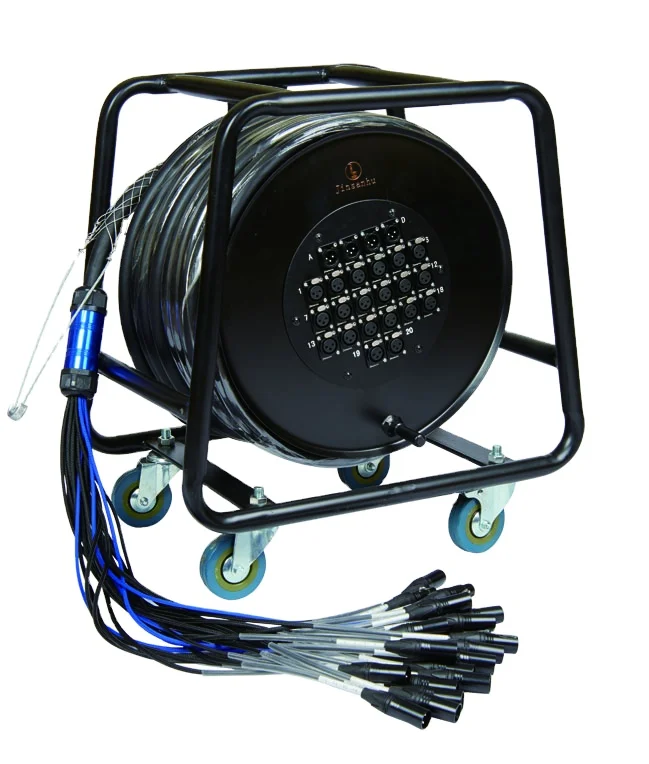 professional 24 channel multicore XLR audio snake cable