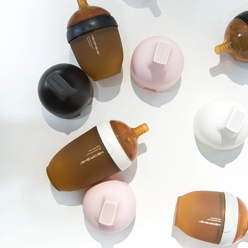 HEORSHE latest new mom gift newborn 8 oz 240ml BPA free feeder formula milk silicone baby bottle