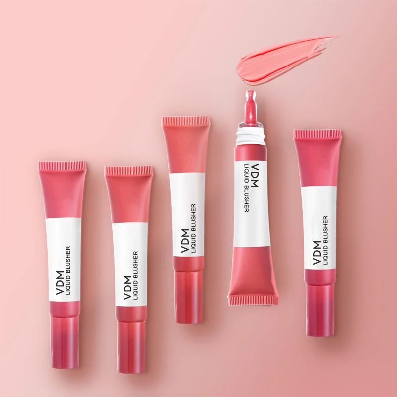 OEM Factory Supply Makeup Cosmetics Organic Blush Liquid Private Label Logo Waterproof Pigmented Blush Liquid