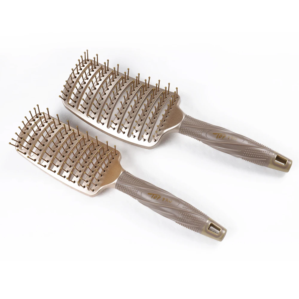 
Антистатическая изогнутая круглая щетка для распутывания головы, массажная широкая зубная щетка 