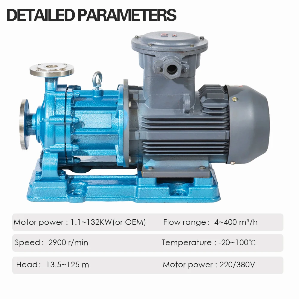 CQ stainless steel 304/316 alkali resistant and corrosion-resistant magnetic pump single-stage single suction magnetic pump