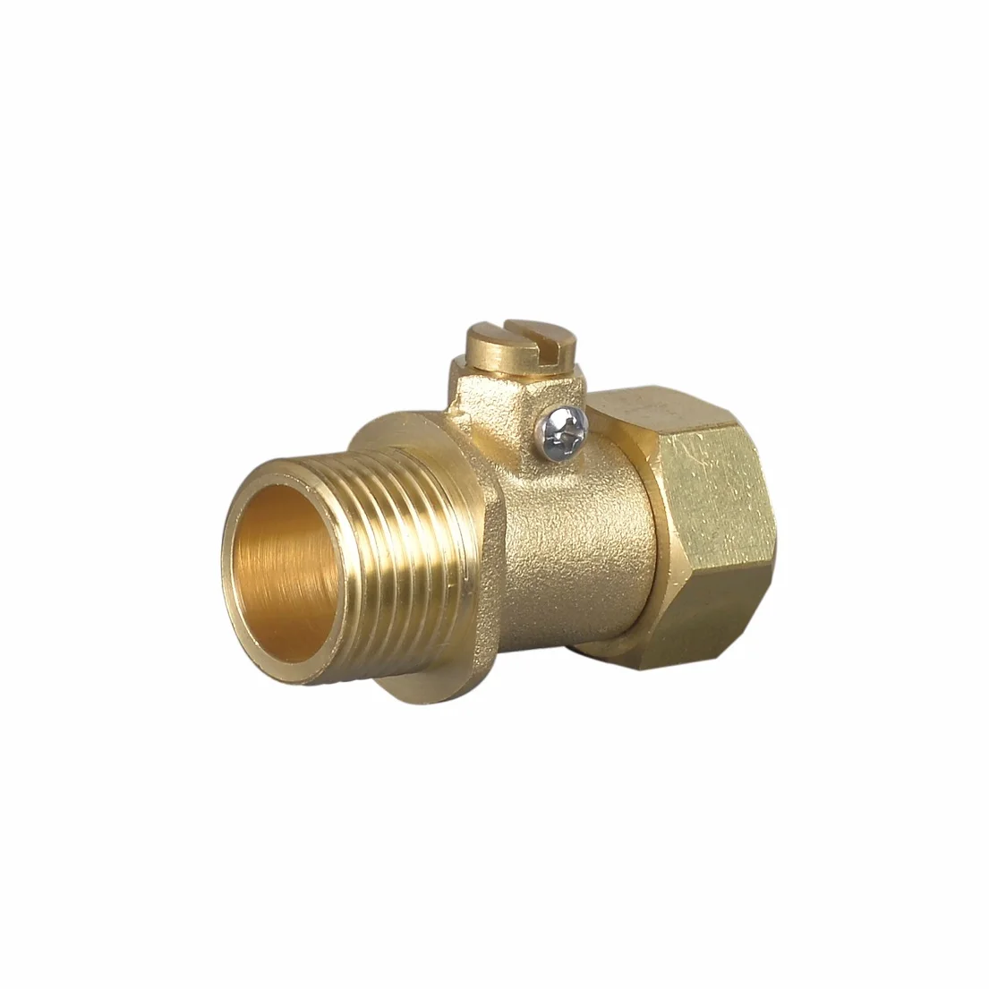 Pickling 1/2 Brass Water Tube Check Valve With Loose Joint Inlet Connector  For Building Water Supply