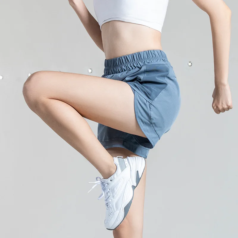 Elastic Drawstring Summer Casual Sportswear Fitness High Waist Short Soft Tight Yoga Loose Womens Shorts