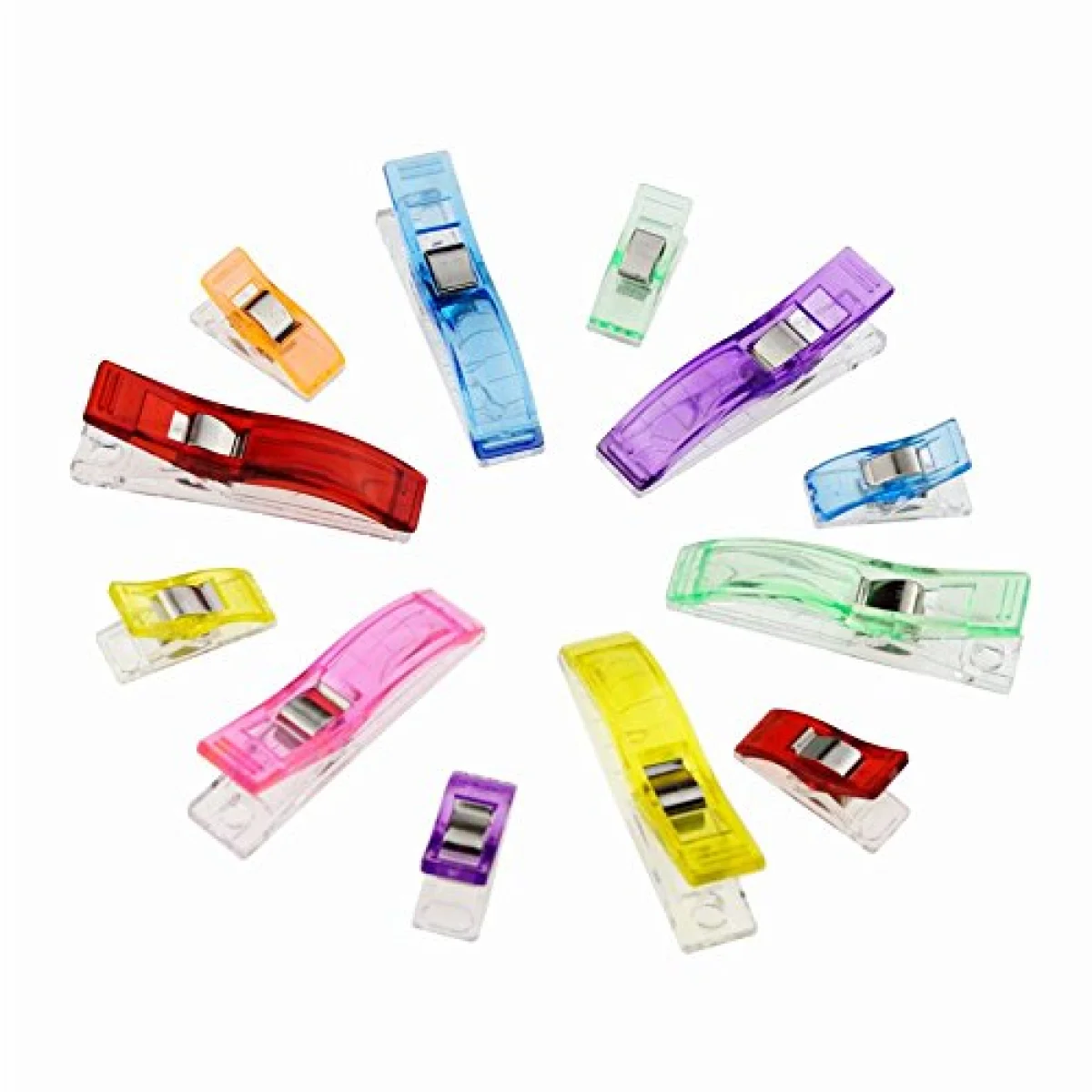 Assorted Colors Patchwork Plastic sewing Clip