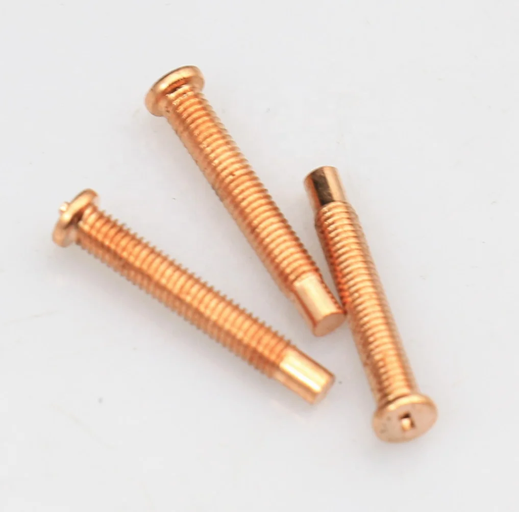 Pan Head Brass Flat End Spot Welding Screw