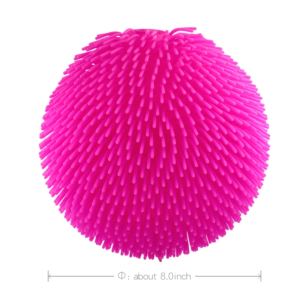 
Funny Hairy Soft Huge Balloon Baby Face Flashing Puffer Ball Toy 