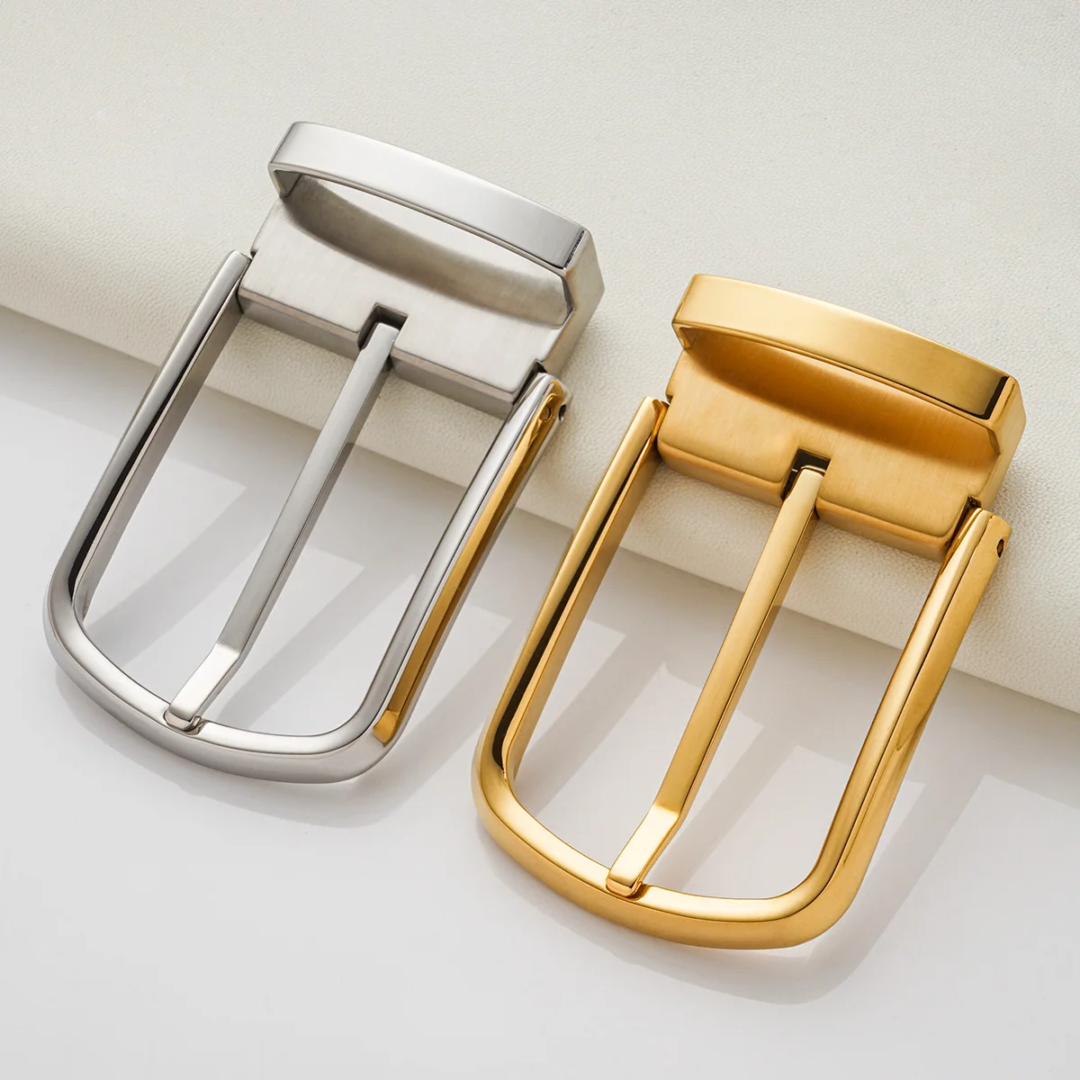 Gold Silver 1 1/2 Belt Making Adjustable Buckle Replacement 38mm Custom Name Belt Buckle Head Metal Stainless Steel for Men