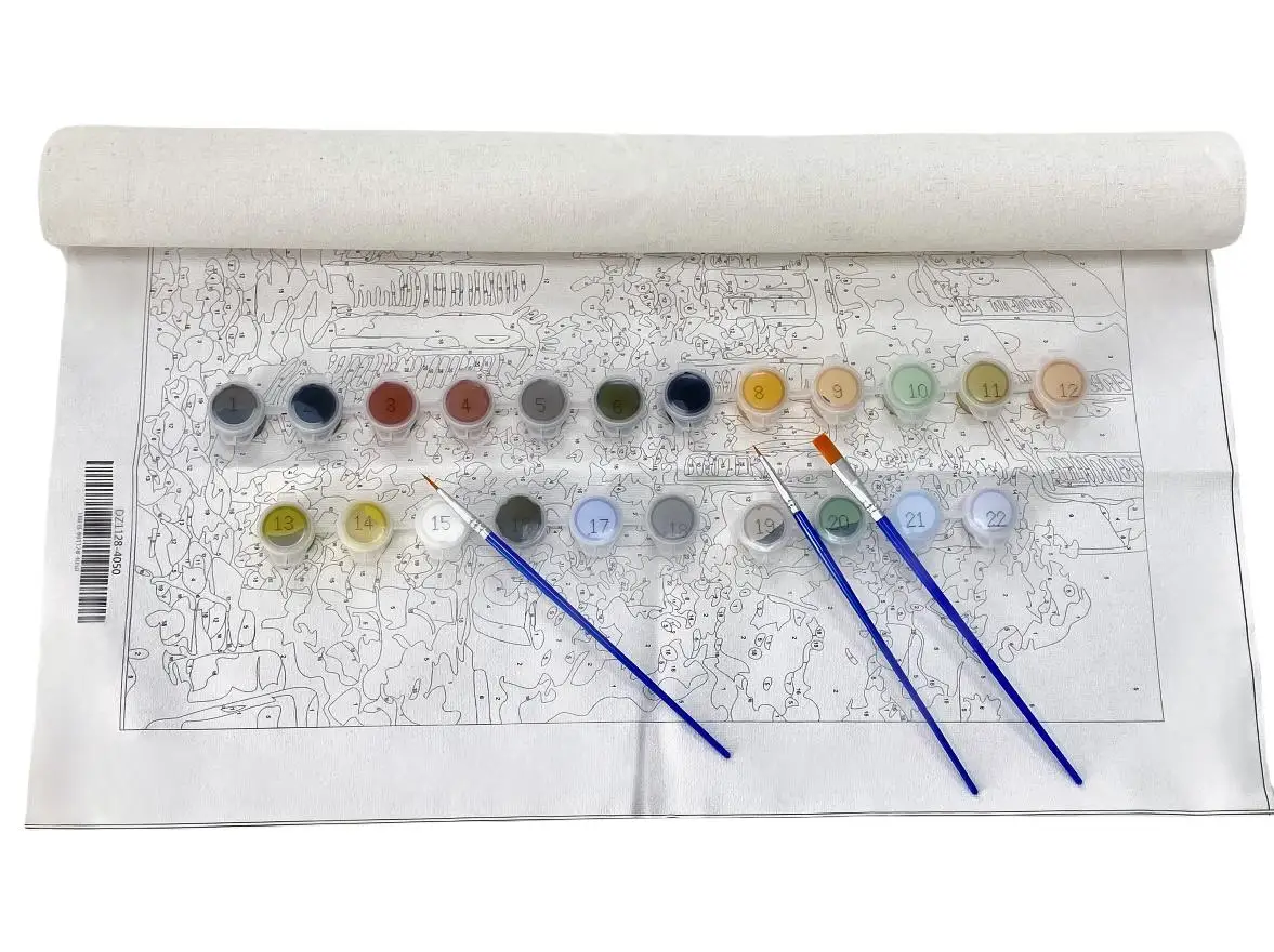 Acrylic Paint by Number Kits on Canvas Landscape Digital Oil Art Number Painting in Stock in US Flower Floral Rectangle Portrait