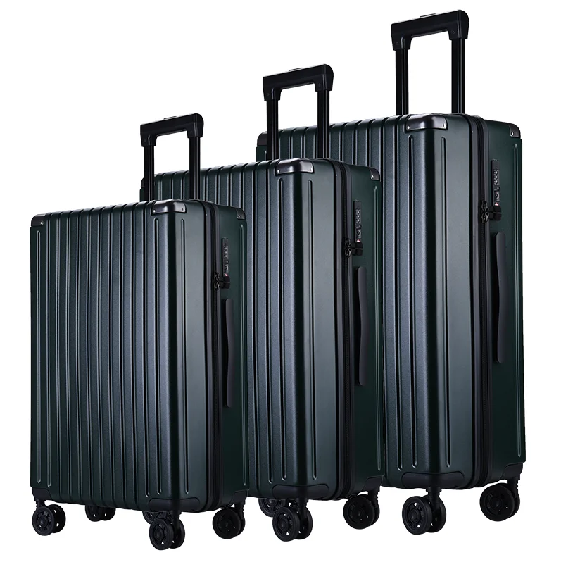 RS luggage 3 pieces abs luggage sets carry on light weight 16 inches suitcase with hand cosmetic bag travel luggage set