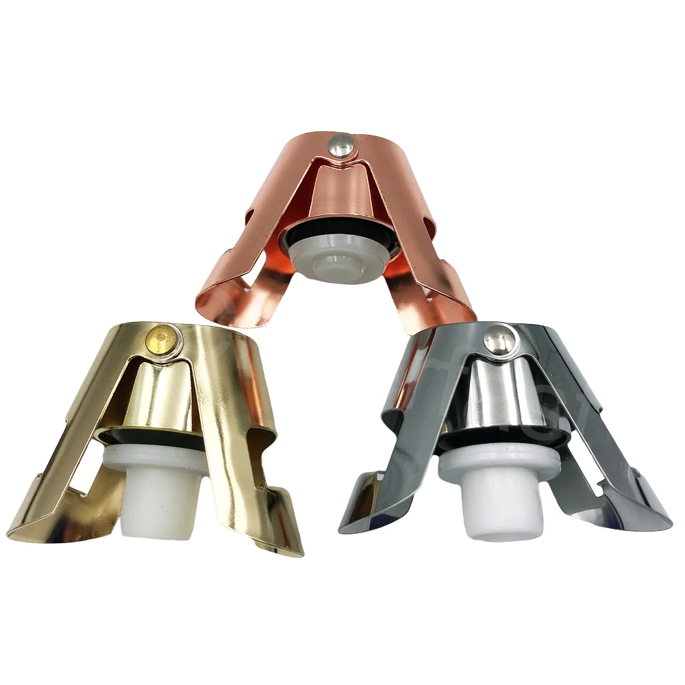 Cheerfast Accessories Stainless Steel Sparkling Wine Bottle Plug Sealer Bubbly Stopper Bottle Champagne Black Champagne Stopper