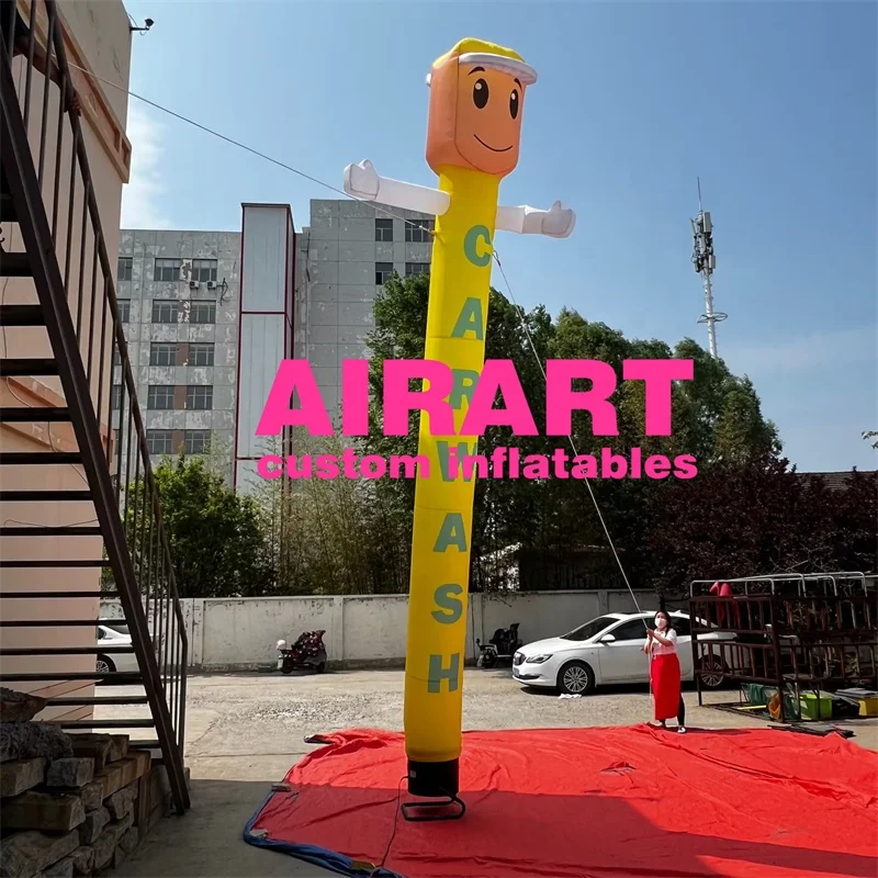 High Quality Inflatable Tube Man Cartoon Type Inflatable Air Dancer Custom Inflatable Sky Man For Car Wash Shop Advertising
