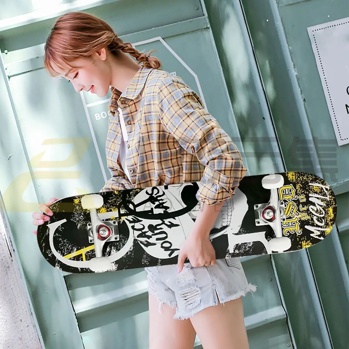XW Double rocker board 31inch 4 wheel wholesale Drift Board Wooden Maple Skateboard wood skateboard