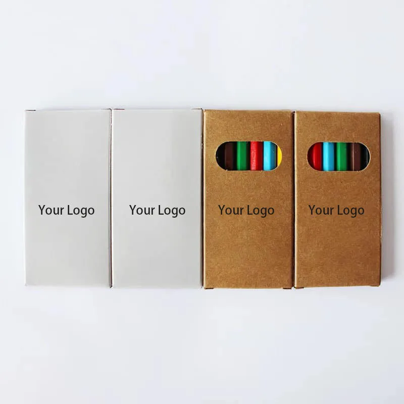 Hot Selling 6Pcs 3.5' Mini Colored Pencils Set Short Hexagonal Colouring Pencils In Bulk Color Pencil Customized