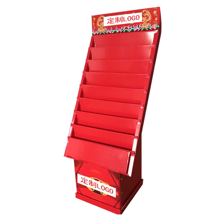 Custom offset printing sturdy corrugated product display stand