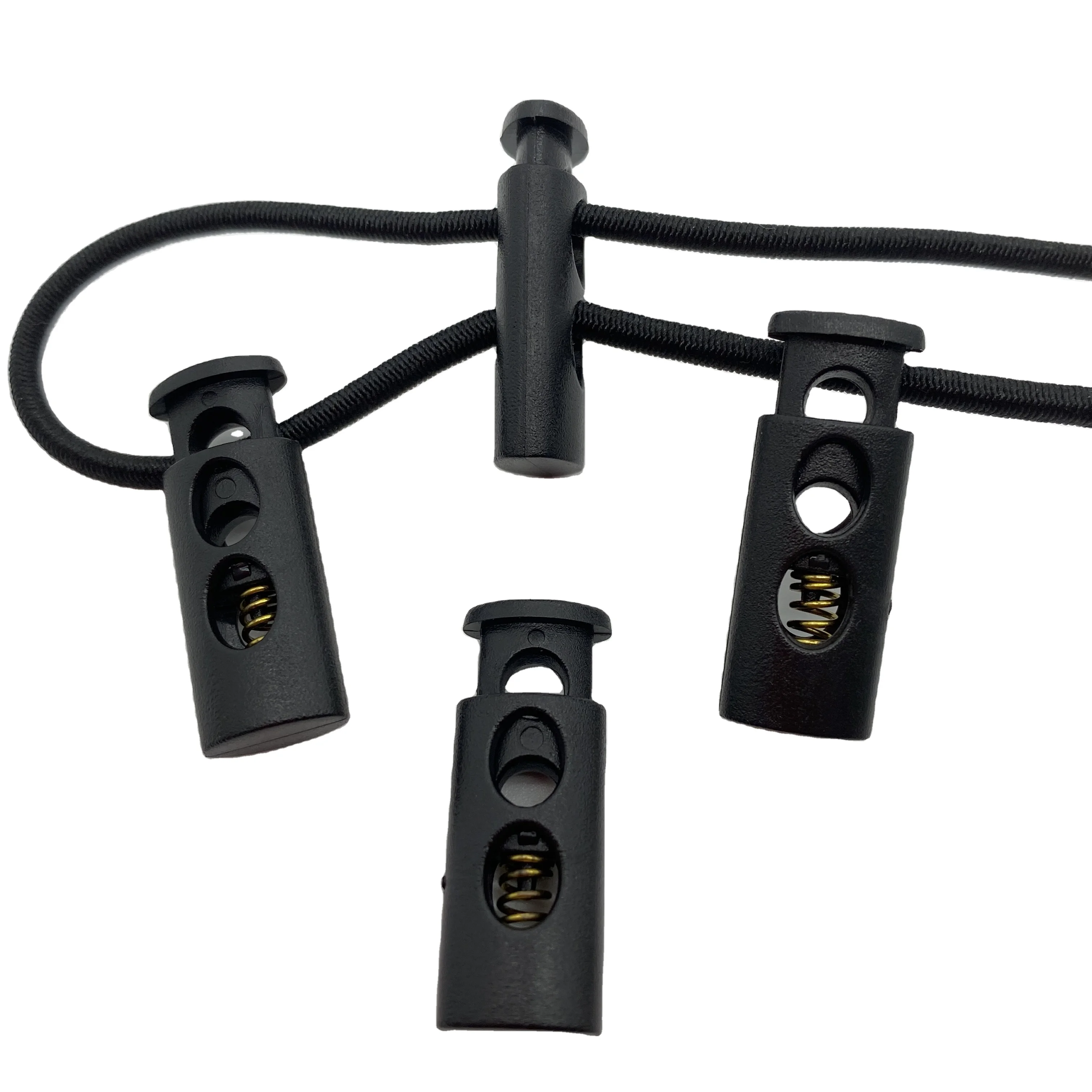 Cheap price TK070 plastic stopper and rope ends card lock brass spring for cloths sports bags