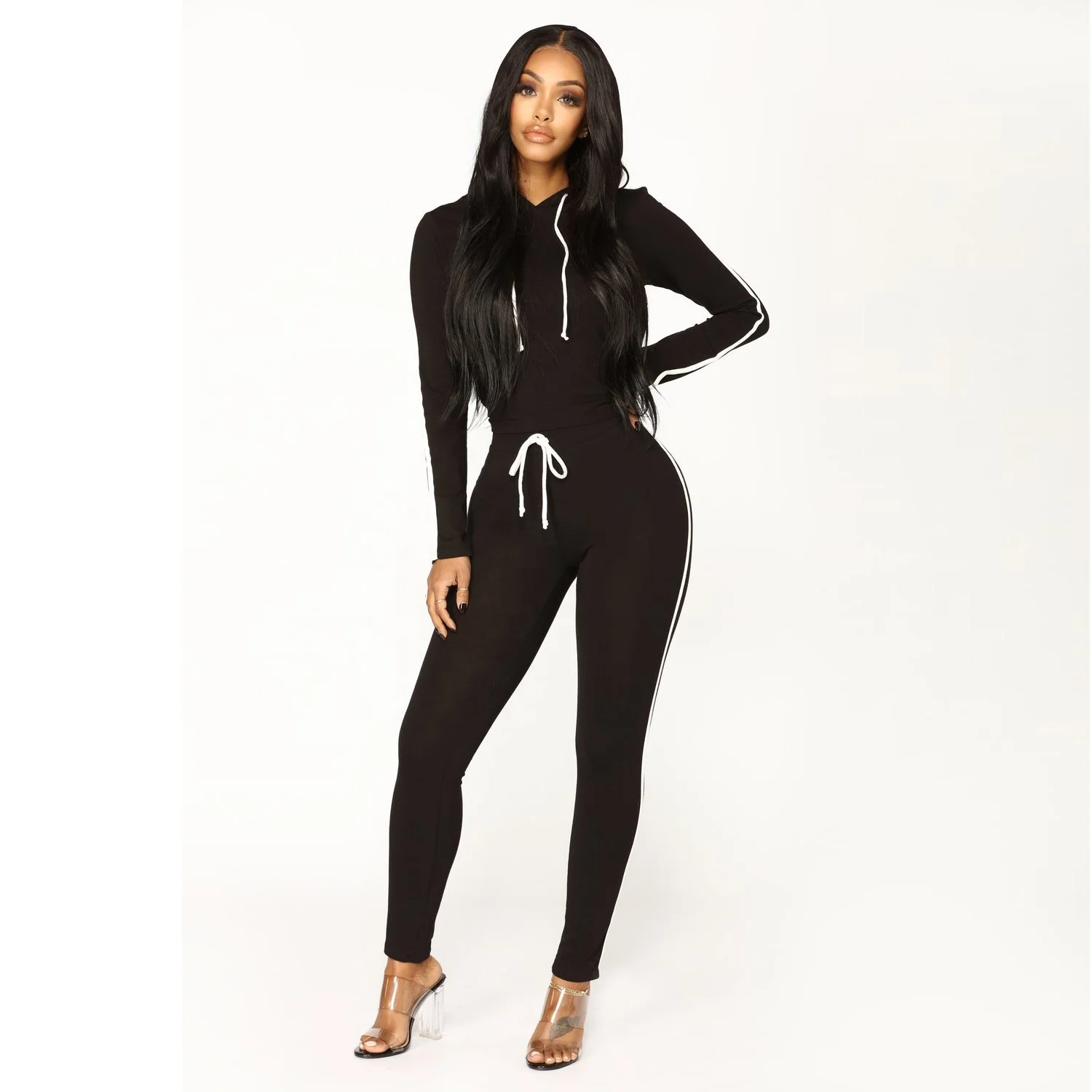 custom fashion gym women tracksuit sweatsuit set running tracksuit for women