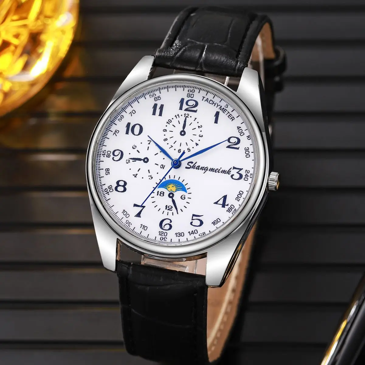 Men Casual Sport Watches Leather Band Calendar Quartz Watch Clearance Sale Blue Dial Reloj Hombre Erkek Kol Saati