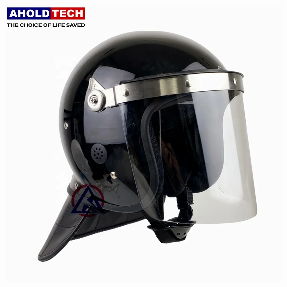 Aholdtech L01-1 Police Anti Riot Helmet With Flat Visor Full Face ABS+PC