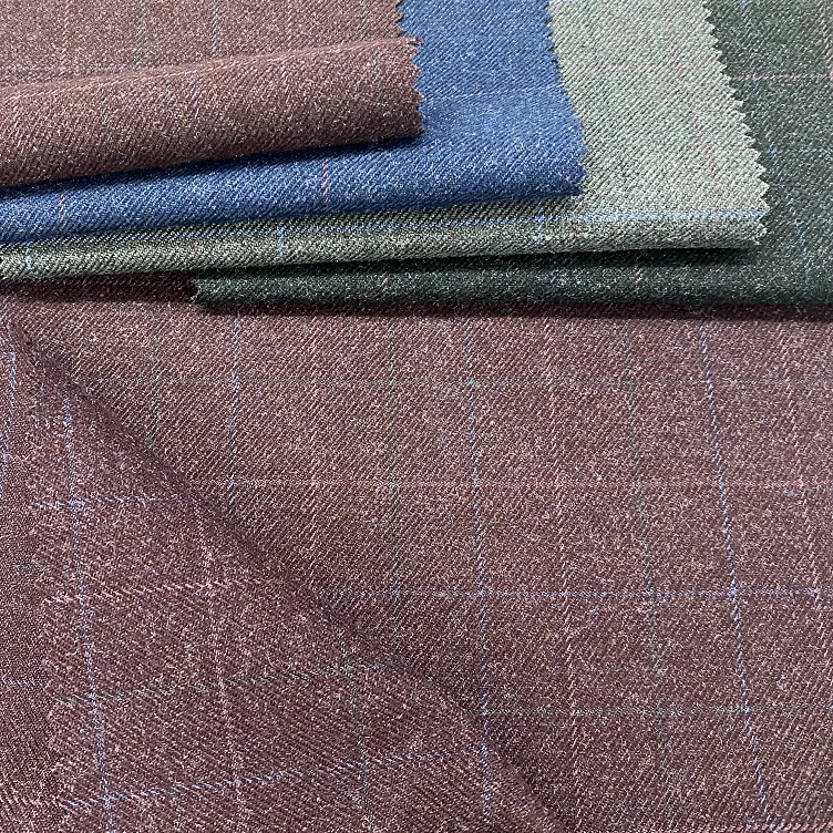High Quality Wholesale Polyester  Rayon Woolen Coat Fabric For Men One Side Brush Fabric Flannel Fabric