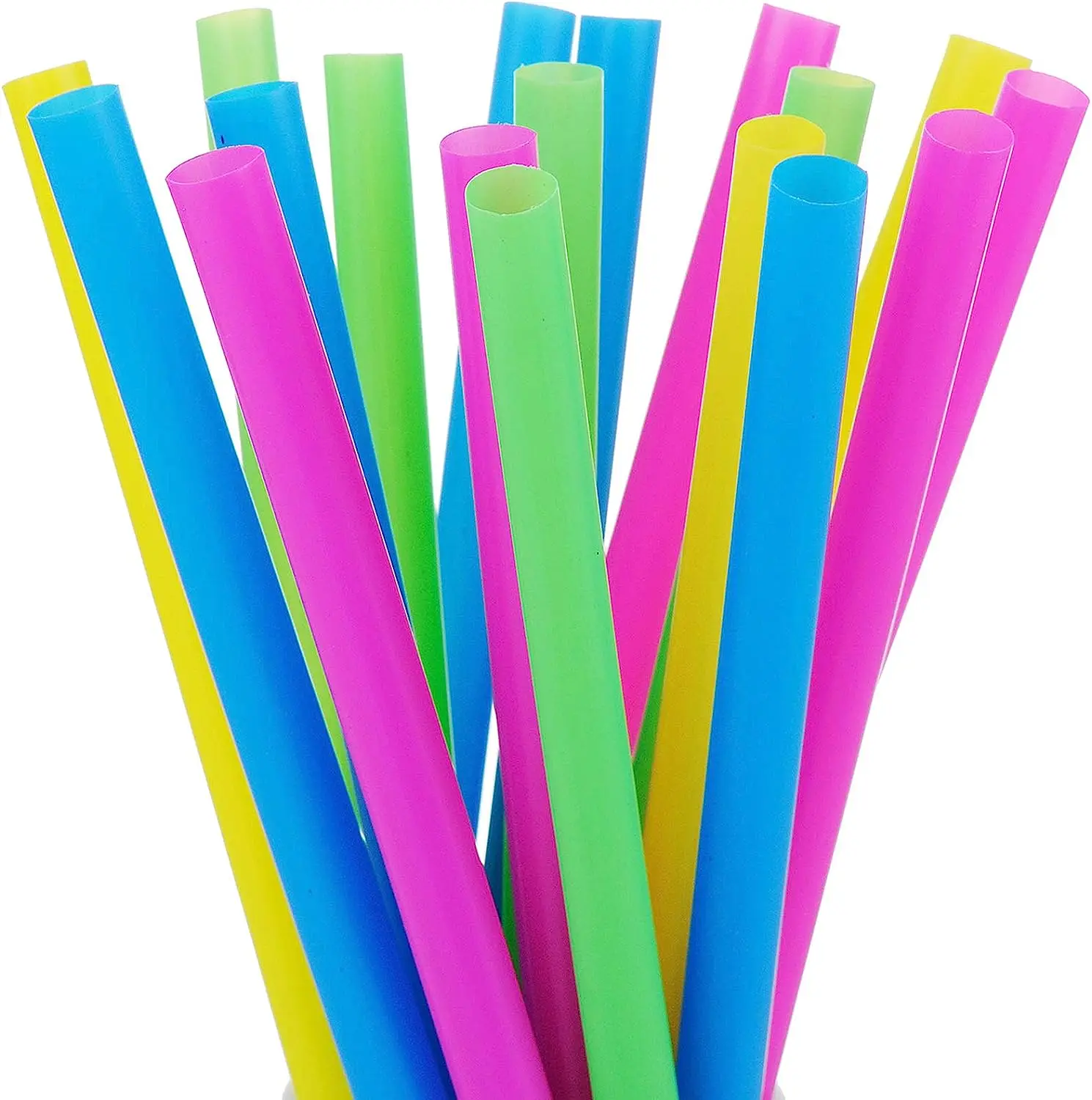 Jumbo milkshake Smoothie Straws wide large reusable boba tea straws plastic BPA FREE disposable boba straw individually wrapped