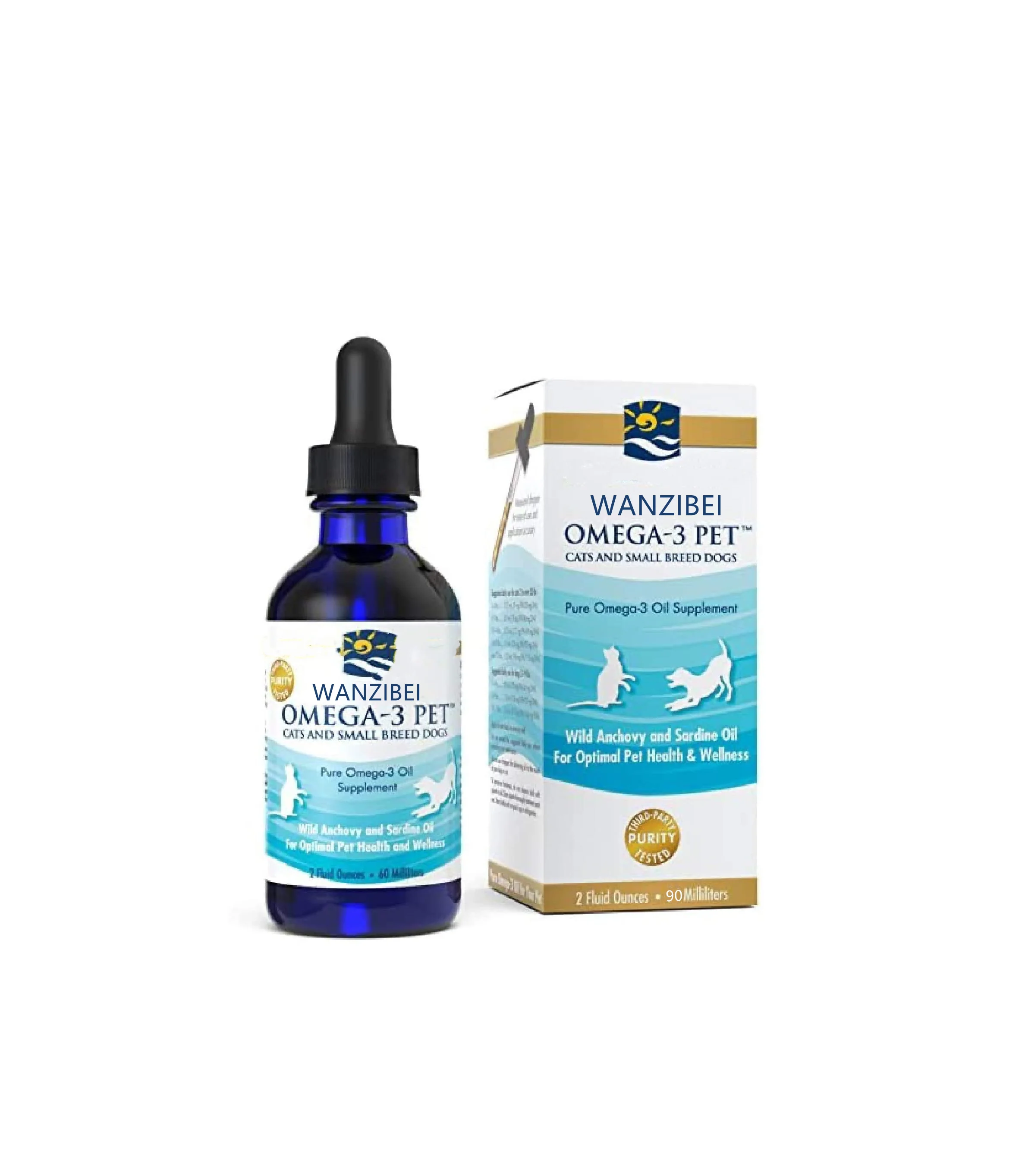 Omega Salmon Oil for Cats & dogs nutrition - Dogs supplement and vitamin - Promotes Heart, Skin, Coat, Joint