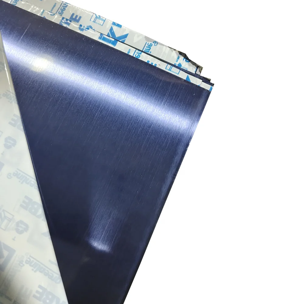 Настраиваемый 304 Золотой/глубокий синий матовый штампованный декор черный цвет лист из нержавеющей стали 4*8 для эскалатора