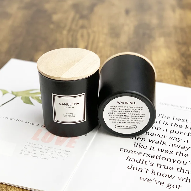 Wholesale Modern Luxury White Scented Soy Candles with Custom Labels Scented Candles with Wooden Lid and Gift Box