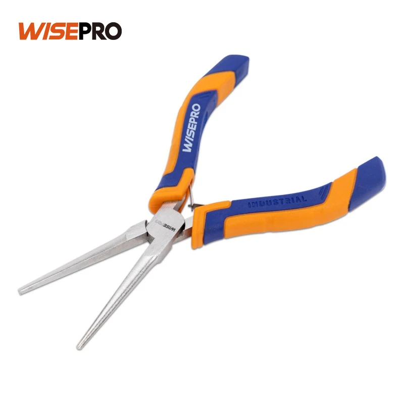 Wisepro Straight Internal Circlip Pliers 6 inches Needle Nose Pliers Hand Tools Straight Long Nose Pliers for Electronics Work