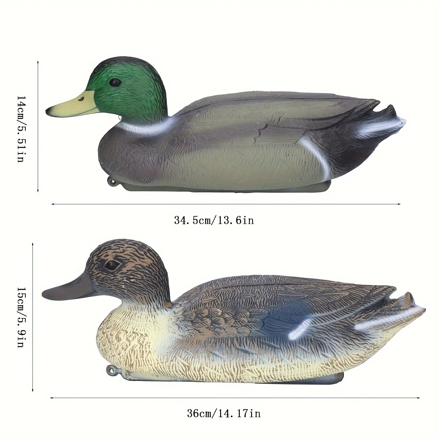 Realistic Plastic Duck Hunting Decoy Garden Decor Ducks Floating Hunting Duck Decoys