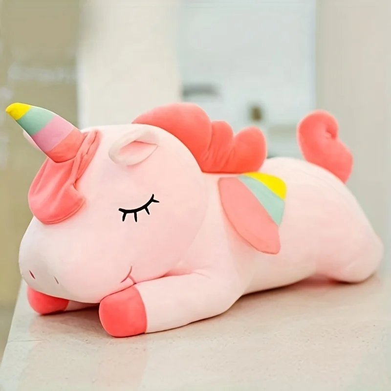 Niuniu Daddy Plush Unicorn Stuffed Animal Pillows Toy 30cm Cute Soft Pink Unicorn Plushie Dolls Gifts for Girls